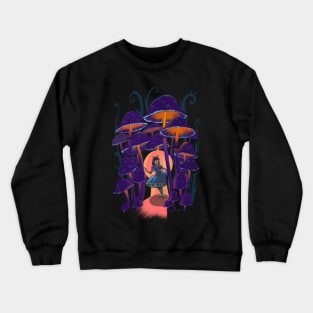 Alice in mushroom wonderland Crewneck Sweatshirt